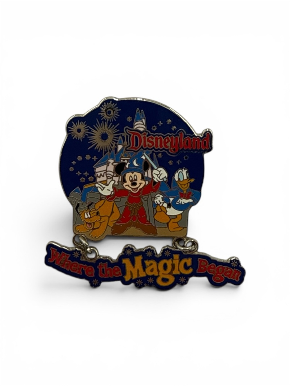 VTG Disneyland Sorcerer Mickey Where the Magic Began Dangle Pin